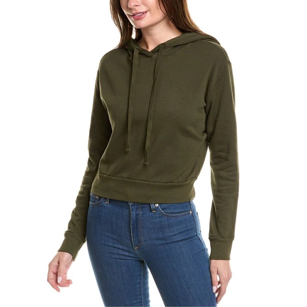 New. Michael Stars green cropped hoodie. XS. Retails $139